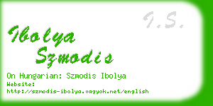 ibolya szmodis business card